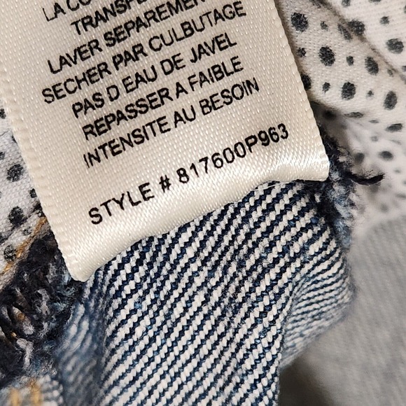 La Vie Rebecca Taylor Patched Velvet & Rigid Blue Denim Jeans Womens Size 27 - Picture 10 of 16